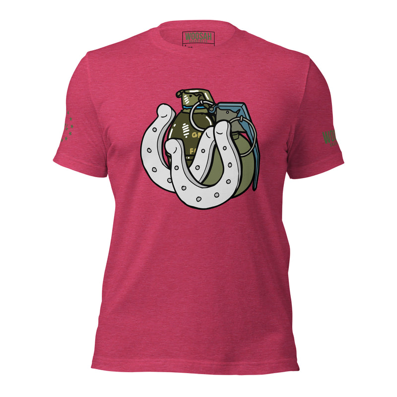 Woosah "Horseshoe Grenades" Fitted Tee