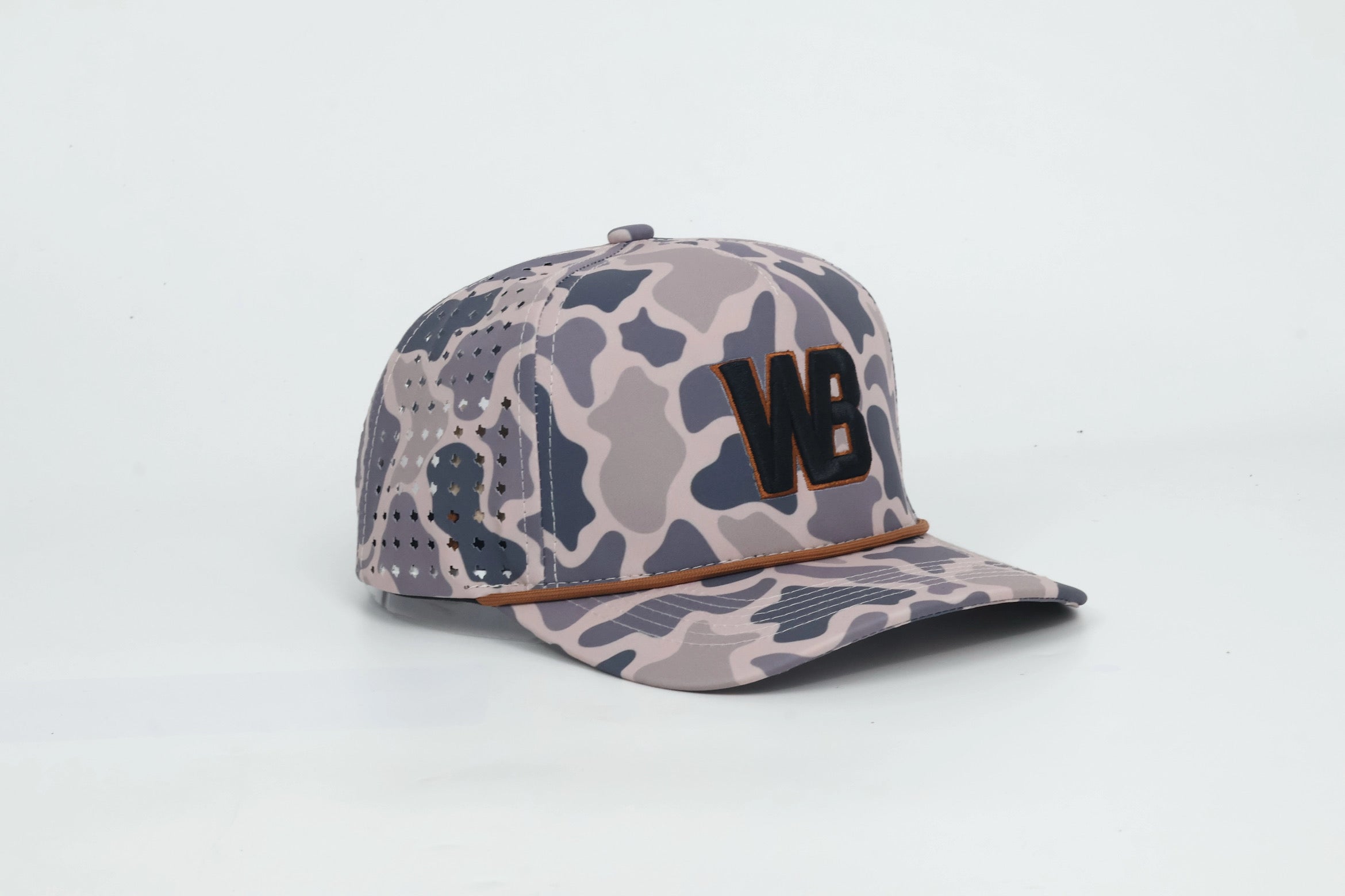 WB LOGO SMOKE-BRUSH CAMO SNAPBACK HAT