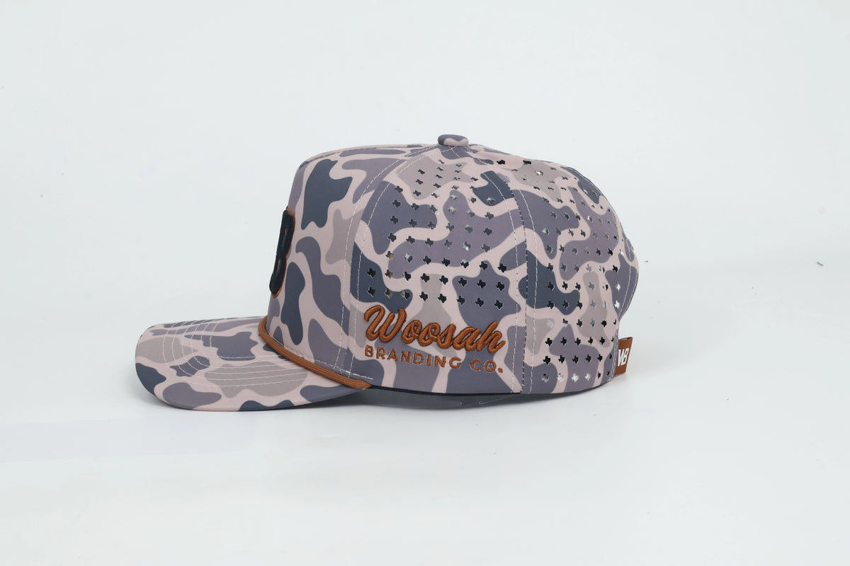 WB LOGO SMOKE-BRUSH CAMO SNAPBACK HAT