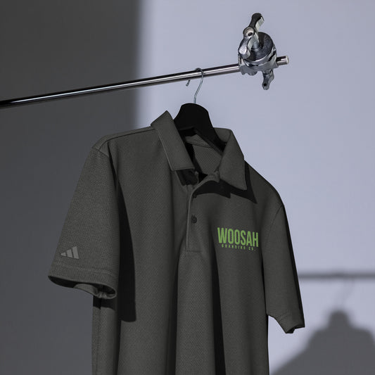 Woosah Logo Adidas space-dyed Golf Polo