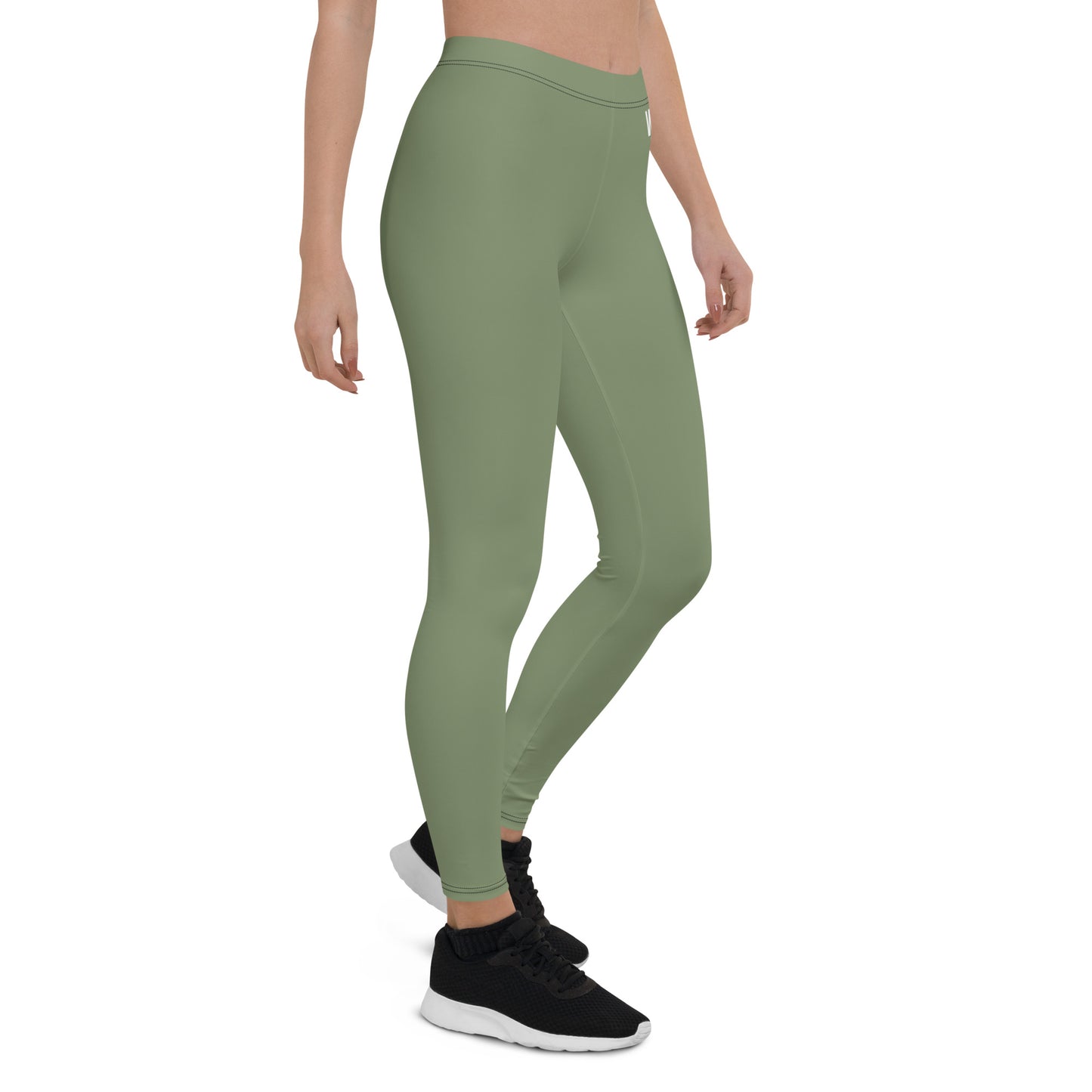 Military Green Ladies Woosah Logo Leggings