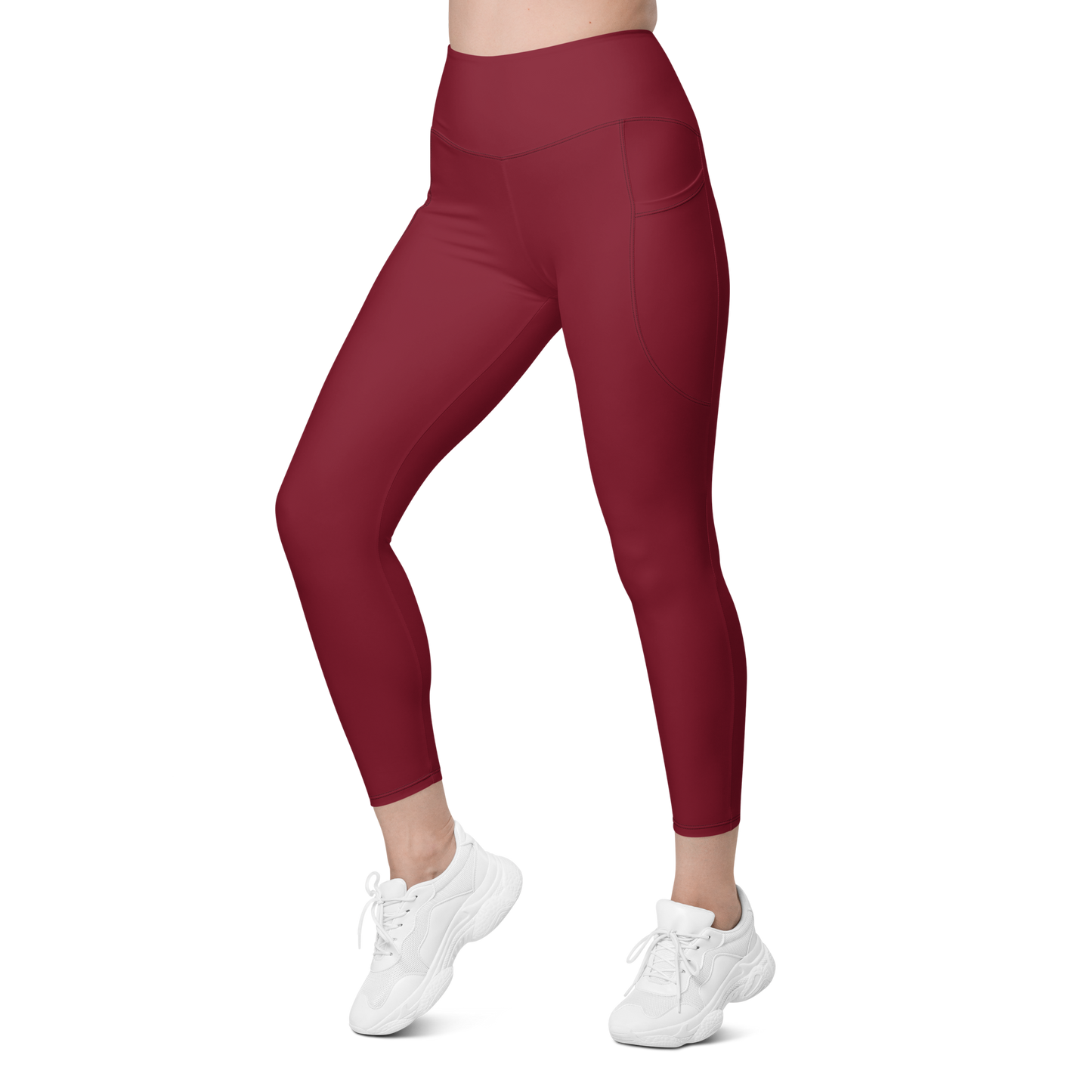 Woosah Logo Maroon Leggings with pockets