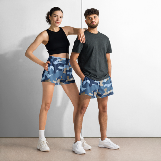 Woosah Blue Camo Unisex Athletic Shorts