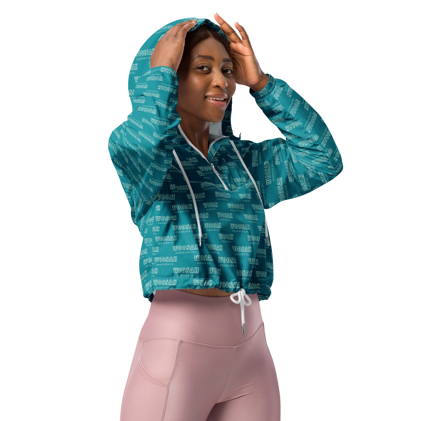 Woosah All Over Print Women’s cropped windbreaker