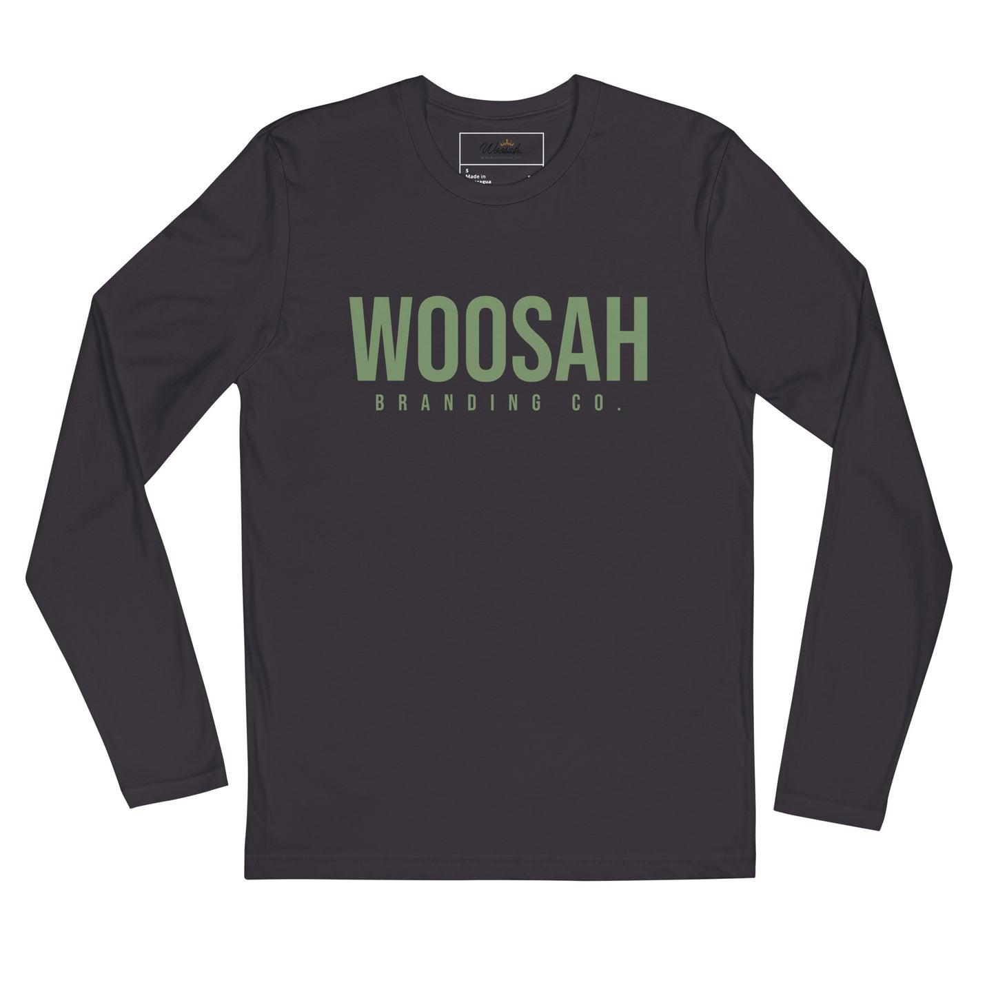 Woosah Logo Long Sleeve Fitted Crew