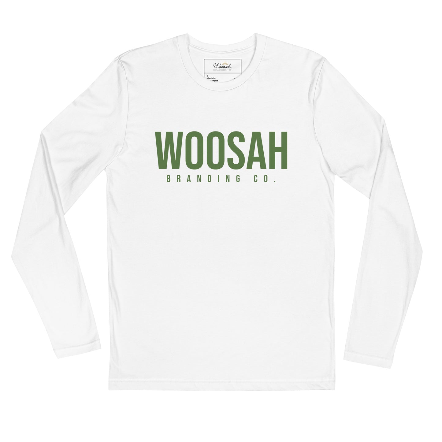 Woosah Logo Long Sleeve Fitted Crew