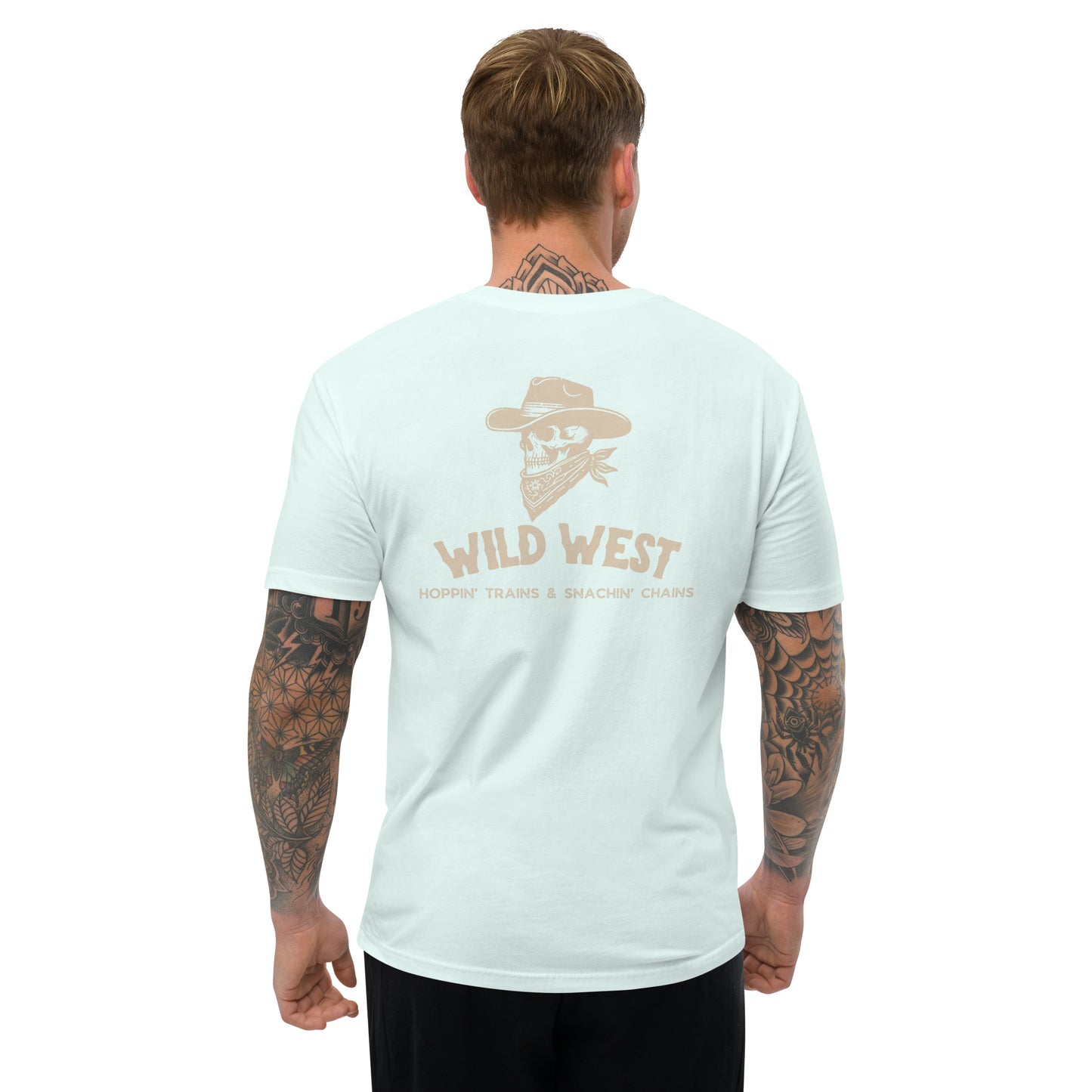 Wild West Train Bandit Fitted Cotton T-Shirt