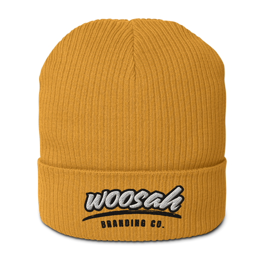 Woosah Paint Organic ribbed beanie