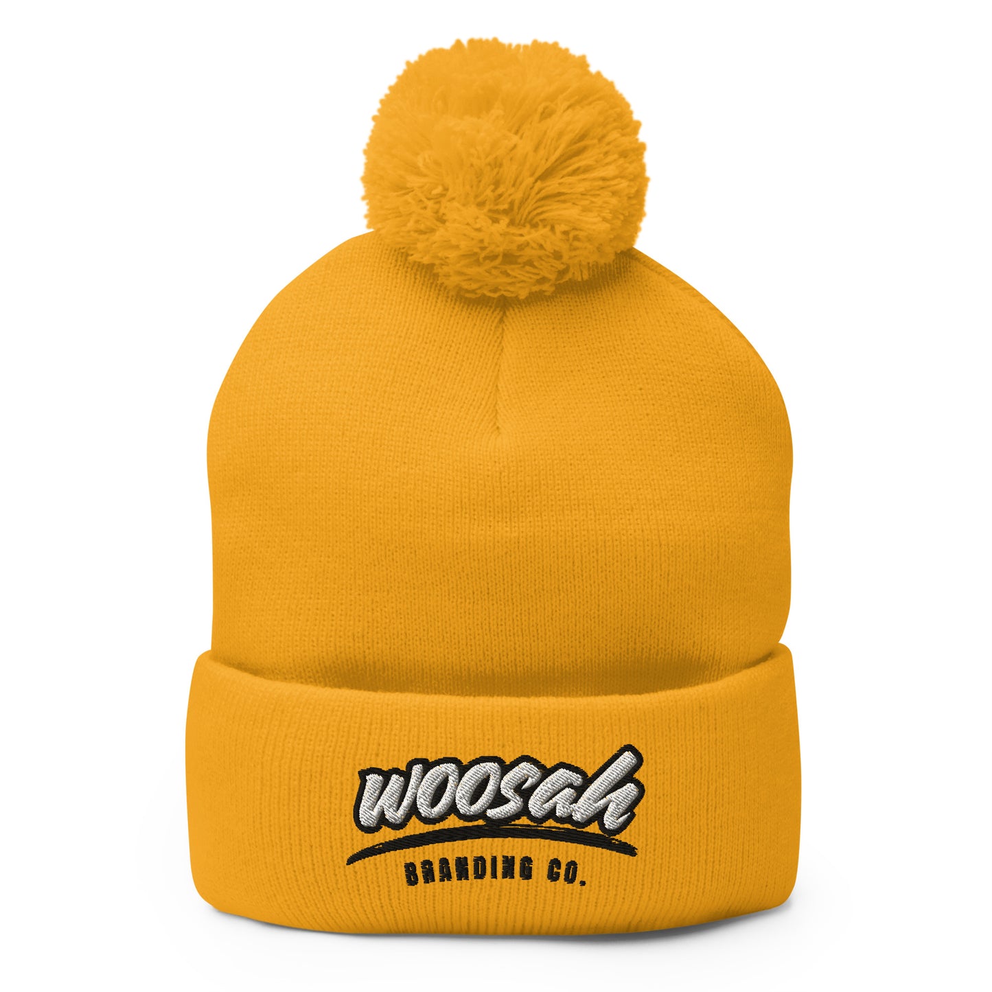 Woosah Paint Logo Pom-Pom Beanie