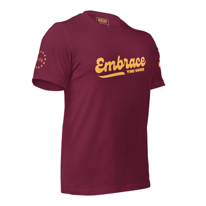 Woosah Embrace the SUCK Fitted Unisex t-shirt