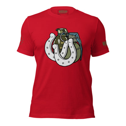 Woosah Horseshoe and Hand Grenades Tee