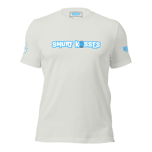 Woosah Smurf Kisses Fitted Unisex t-shirt