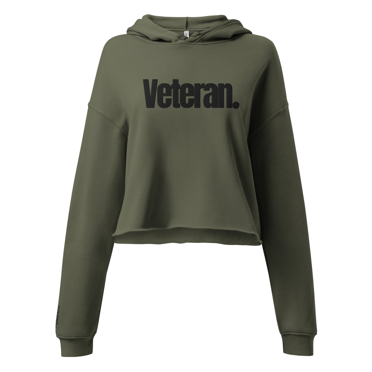 Woosah Veteran. Embroidered Crop Top Hoodie