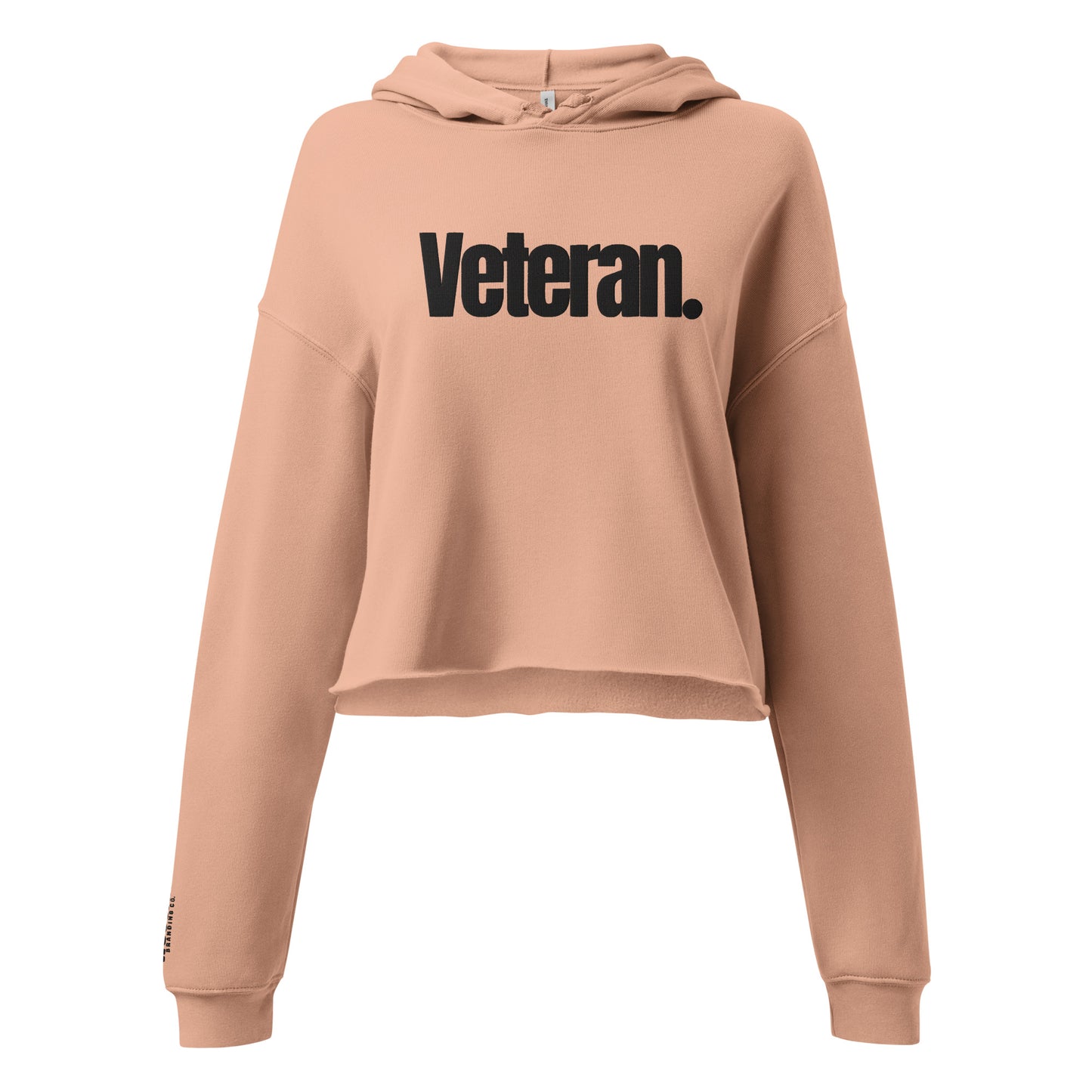 Woosah Veteran. Embroidered Crop Top Hoodie