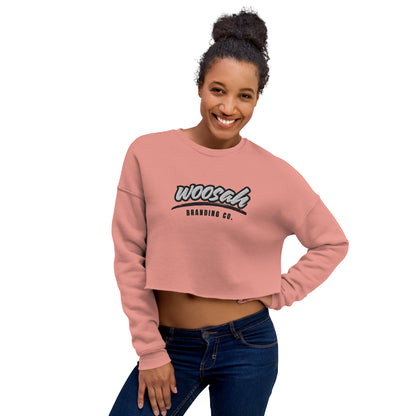 Woosah Paint Logo Fleece Crop Sweatshirt