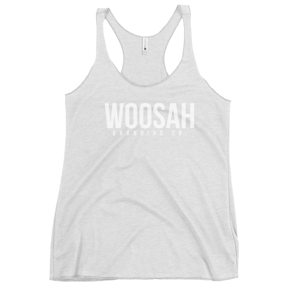 Woosah Brand Logo Women's Racerback Tank