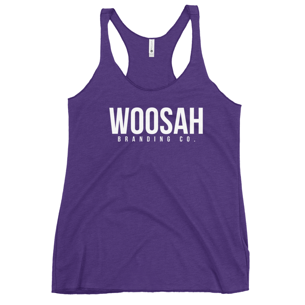 Woosah Brand Logo Women's Racerback Tank