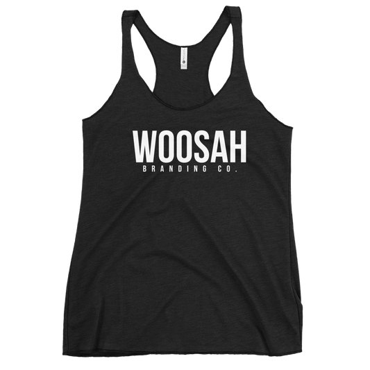 Woosah Brand Logo Women's Racerback Tank