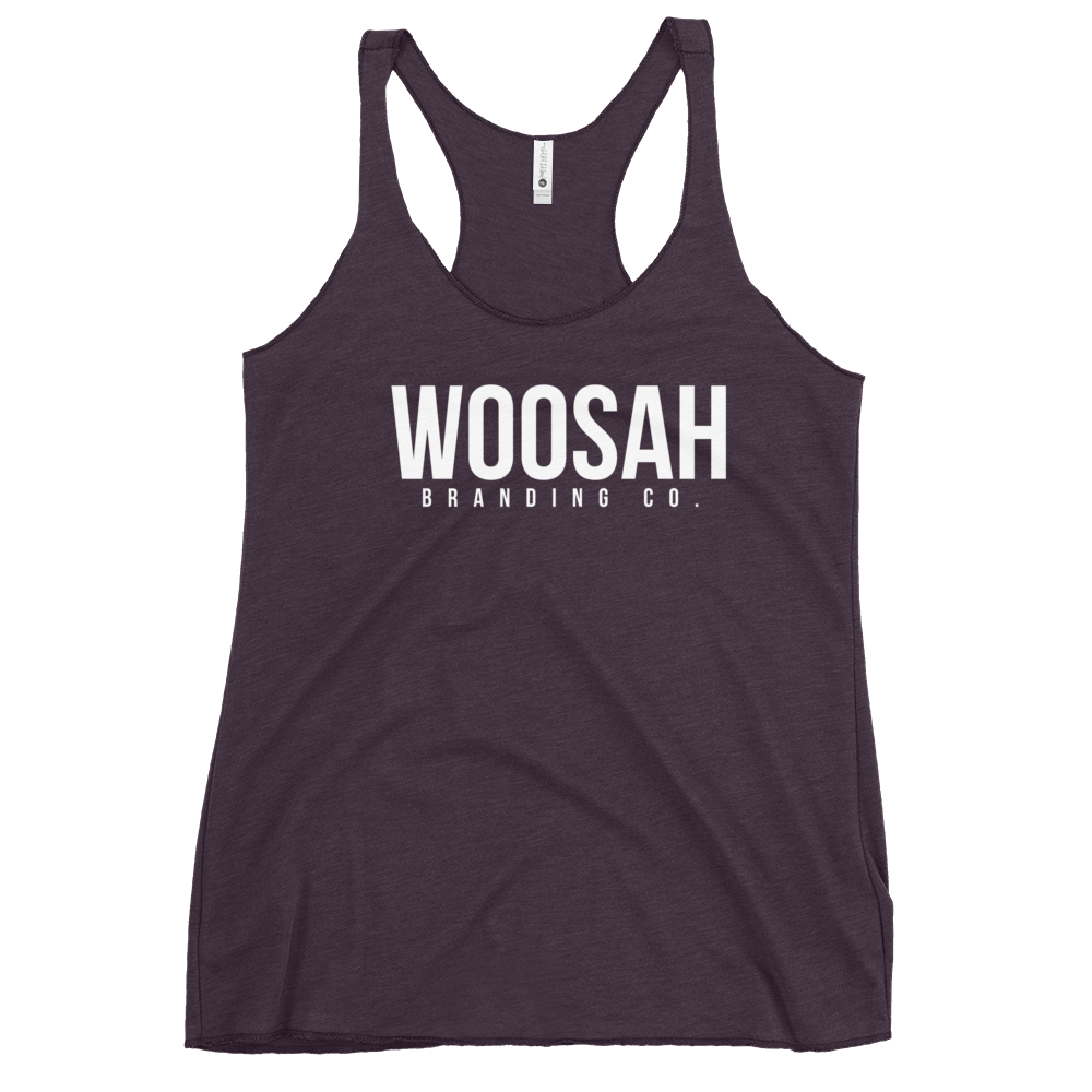 Woosah Brand Logo Women's Racerback Tank