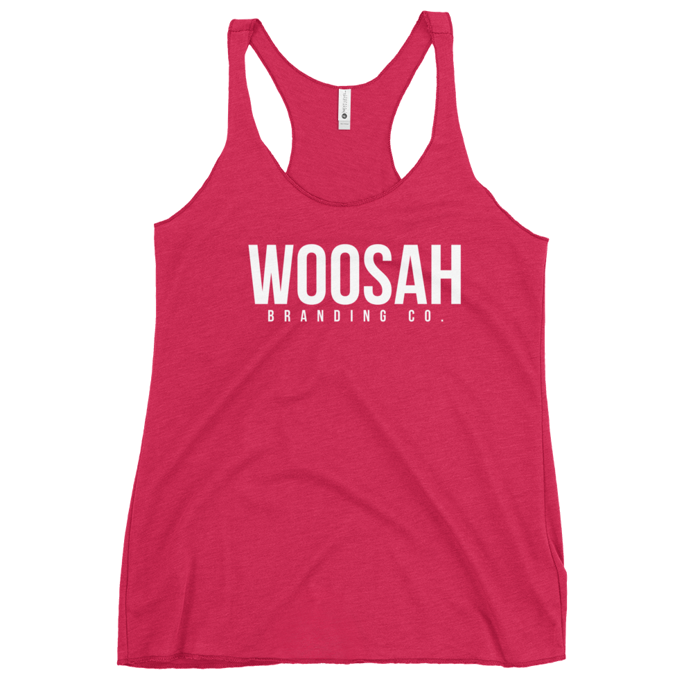 Woosah Brand Logo Women's Racerback Tank