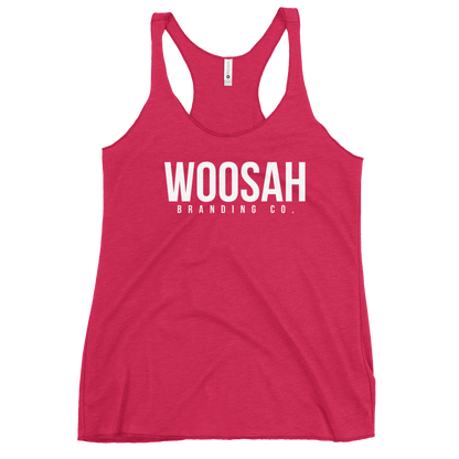 Woosah Brand Logo Women's Racerback Tank