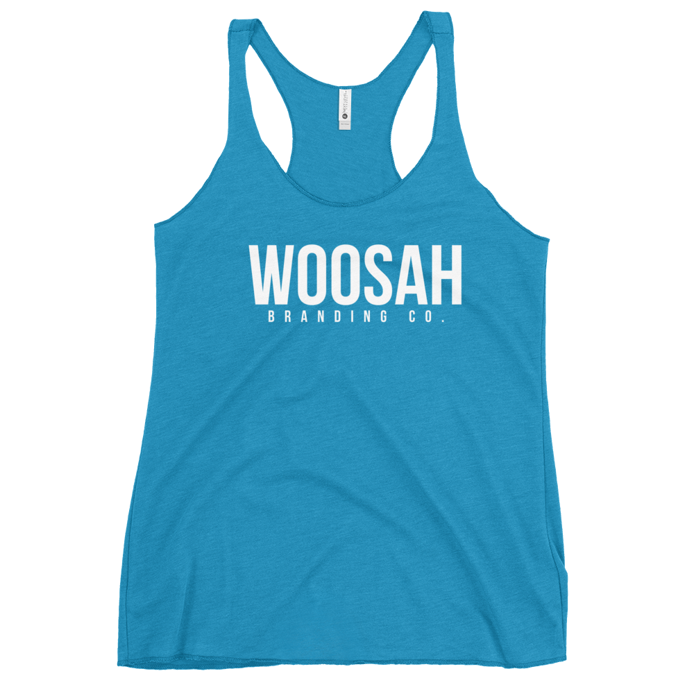 Woosah Brand Logo Women's Racerback Tank