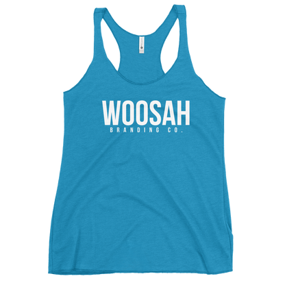 Woosah Brand Logo Women's Racerback Tank